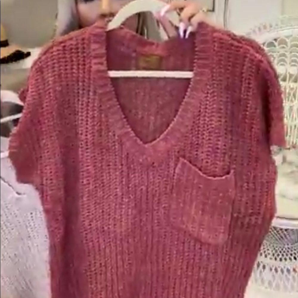 POL high low sweater